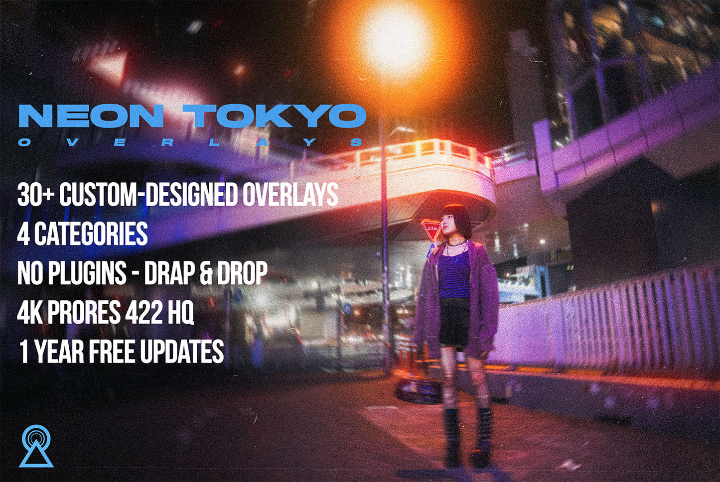 Neon Tokyo Overlays | Cyberpunk Inspired Motion Graphics