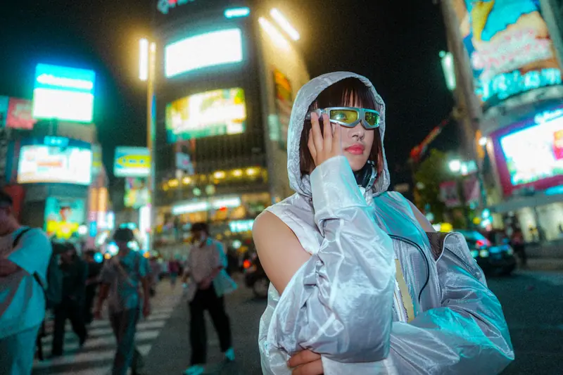 Shibuya crossing at night